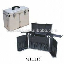 aluminum barber tool case with 2 trays inside